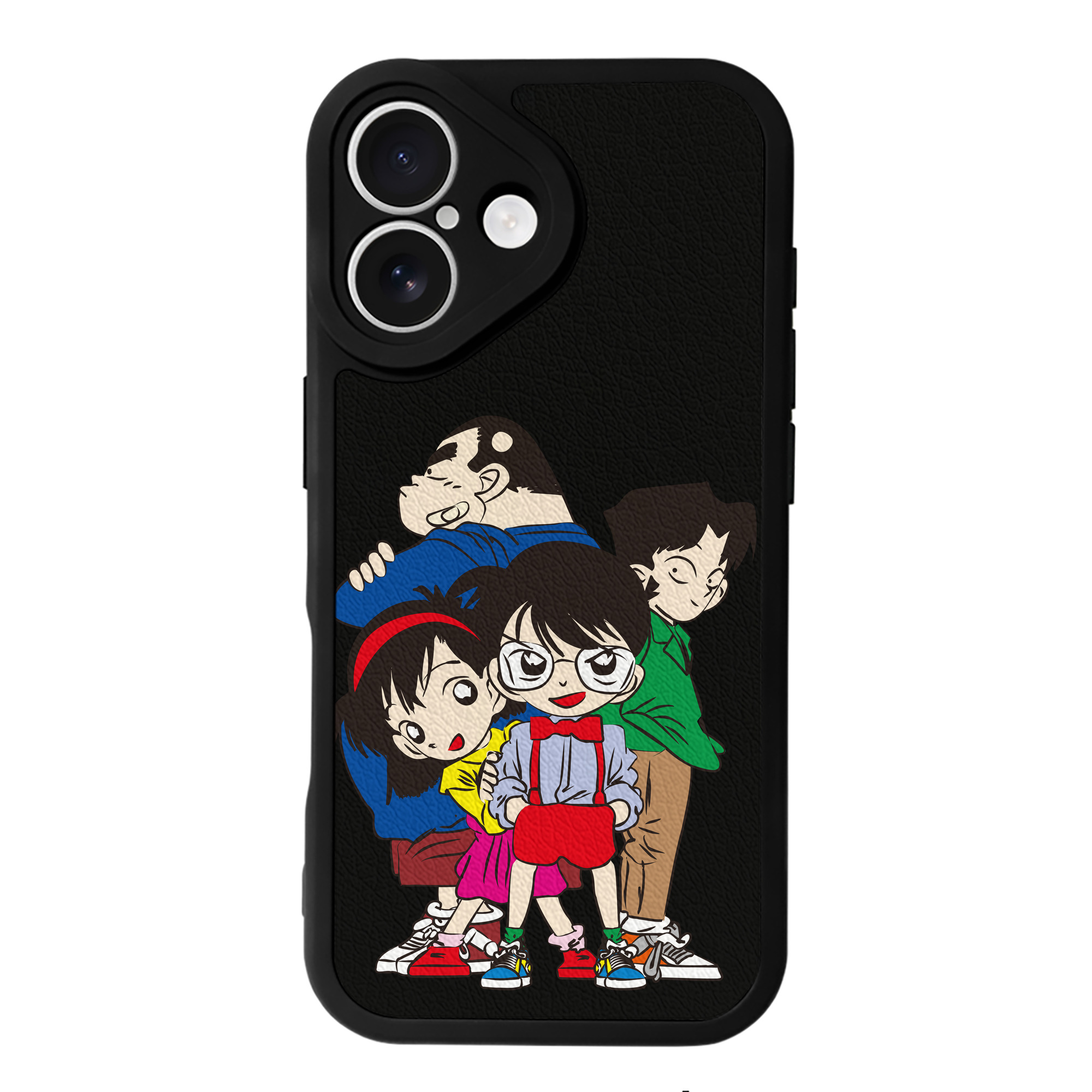 （画像用） 名探偵コナン Detective Conan 【iPhone 16シリーズ対応】シリコンスマホケース（レザー調） 材質：シリコン